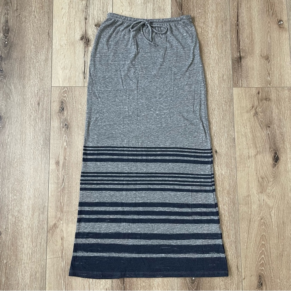NWOT C&C California Maxi Skirt Grey Blue Cotton Blend Size XS